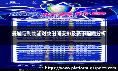 曼城与利物浦对决时间安排及赛事前瞻分析