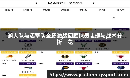 湖人队与活塞队全场激战回顾球员表现与战术分析一览